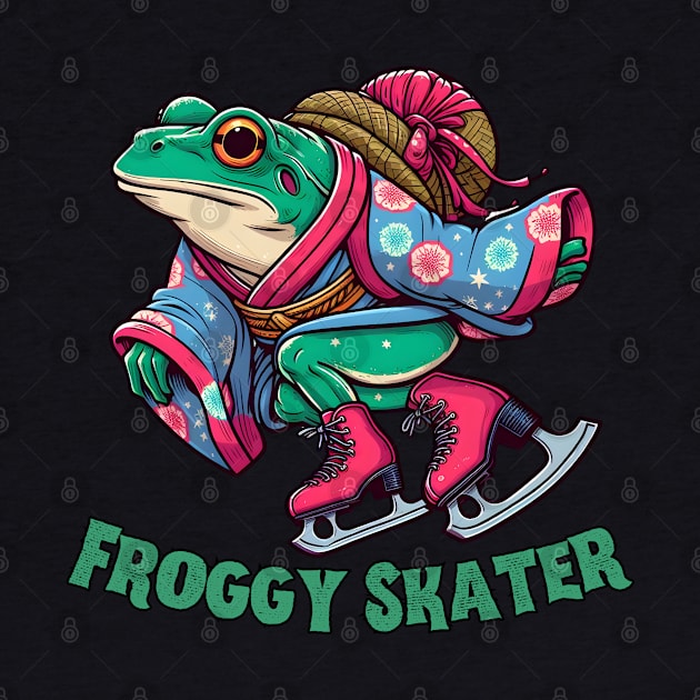 Ice skating frog by Japanese Fever